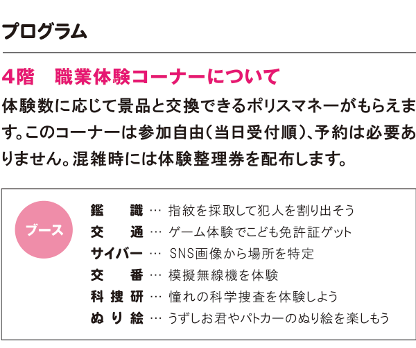 プログラム職業体験コーナー